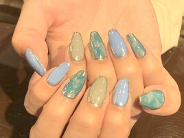 6月　ブルーニュアンスネイル
