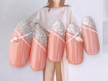 ネイルサロンフォーユー(for u)/ラメフレンチ　¥6980