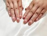 【Hand】グラデーション+先端ラメライン
