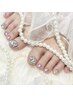 【FOOT】 【バス込み】キラキラ好き必見★2本埋め尽くしネイル￥7700→￥6490