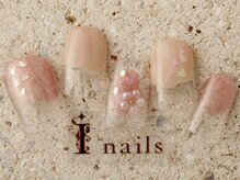 アイネイルズ 町田店(I nails)/塗りかけパールフラワー 6480円