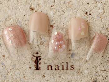 アイネイルズ 町田店(I nails)/塗りかけパールフラワー 6480円