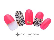 ダッシングディバ 中野マルイ店(DASHING DIVA)/期間限定アニマルネイル　ゼブラ
