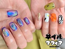 ネイルマフィア 渋谷(NAIL MAFIA)/奥行きニュアンスチグハグネイル