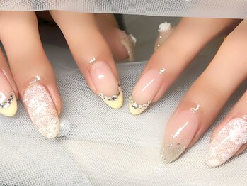 ローランリム(LORAN Lim)/レースネイル×イエローフレンチ