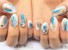 アイリッシュネイル 久屋大通店(Irish Nail)/ペイントネイル×ホワイト