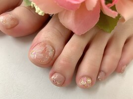 [中村]Foot☆お花ネイル