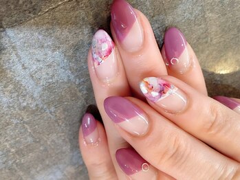 ハイブネイル(Hive nail)/たらし込み風アート