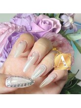アルムネイル(ARUM nail)/ホワイトヴェール韓国っぽネイル