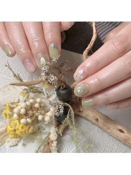 ネイルルーム オルポノ(Olupono)/グリーンニュアンス