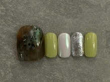 カラネイル 南森町店(calla nail)/ブラウン　オーロラネイル