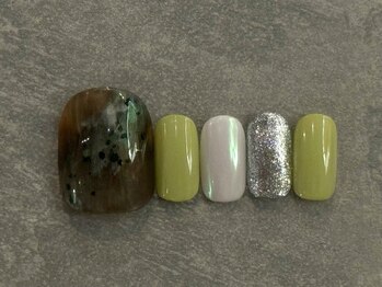 カラネイル 南森町店(calla nail)/ブラウン オーロラネイル