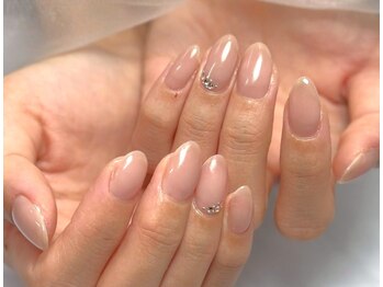 ボタネイル 近鉄八尾駅前店(BOTA NAIL)/うる艶スキンカラー/ストーン