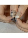 小花柄ネイル