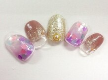 クリスタルネイル ボンベルタ橘店(CRYSTAL NAIL)/ハートネイル