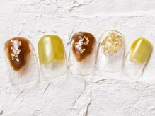 ネイルメゾン 渋谷店(NAIL MAISON)/秋ピスタチオゴールド￥5800