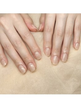 ヘブン ネイル 鶯谷(HEAVEN Nail)/ベージュラメネイル