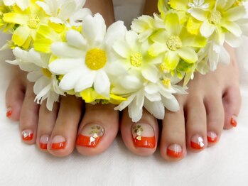 プルミエ ネイル(Premier Nail)/フット★フレンチ×ハートホロ