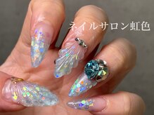 ネイルサロン 虹色