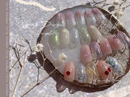 もやもやうるみニュアンスネイル