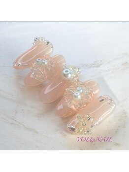 ユウネイル(YOU由NAIL)/上品な輝きぷっくりブライダル