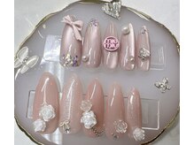 クイーンズネイル(Queeens nail)/ロゴマグネットネイル　リボン