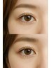 【朝のメイク3分で完成！】上まつエク80本+美眉アイブロウ（wax脱毛）￥6600