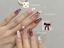 アンジュブラウン(angebrown)/リボンチェック柄【099】