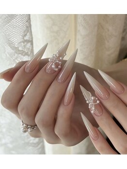 エヌワンネイル(N.one nail)の写真/自爪の長さや形にお悩みの方におすすめ♪爪の長さ・形・フォルムまで美しく憧れの指先にお仕上げします♪