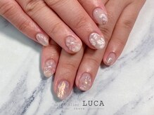 ネイルアトリエルカ(nail atelier LUCA)/W-91大人可愛いぷっくり桜ネイル