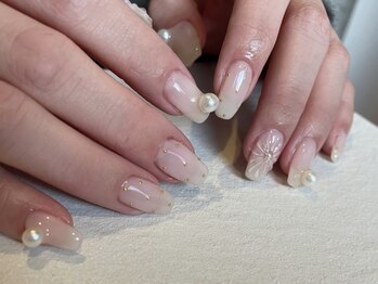 サロン ド パハマン(Salon de Pachman)の写真/【北浜駅直結】シンプルに、でも印象的に"控えめなのに惹かれる指先"《爪に優しいパラジェル・フィルイン》