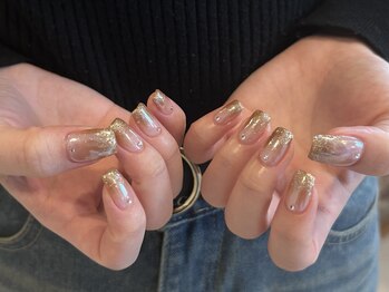 ホワイルアットネイル ハラジュク(while at nail HARAJUKU)/ツヤキラグラデーション
