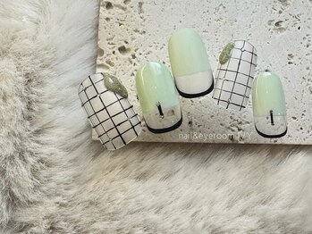 アイヴィー(IVY)/チェック柄/クリアネイル/マット