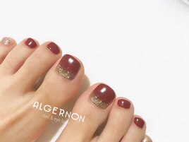 フット＊ボルドーネイル♪