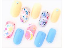 ネイルサロン クイール 小山店(NAIL SALON QUILL)/ワンカラー＋ペイズリー