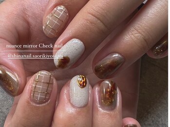 シナネイル 清澄白河店(SHINA NAIL)/ニュアンスチェックネイル♪