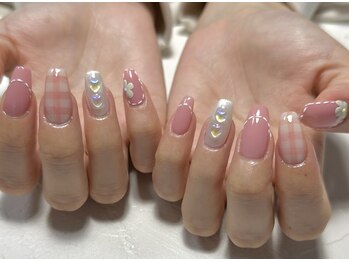 ネイル グランディール(Nail Grandir)/＊チェック×お花＊