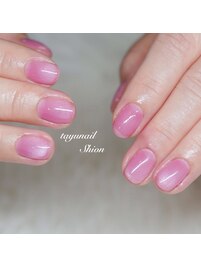 ぷるぷるピンクマグネットネイル