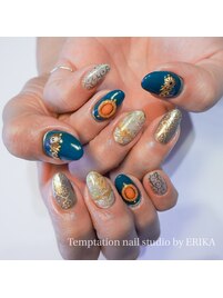 ゴールドモロッカンネイル