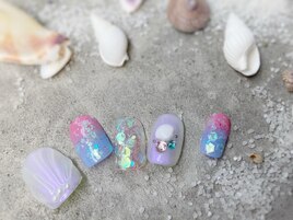 うるうる☆人魚の鱗ネイル