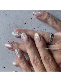 きらきらマーメイドネイル