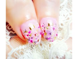押し花ネイルデザイン