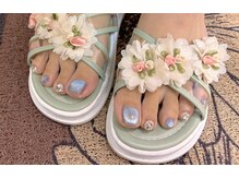 リラネイルサロン/フットマグネット+4本埋め尽くし