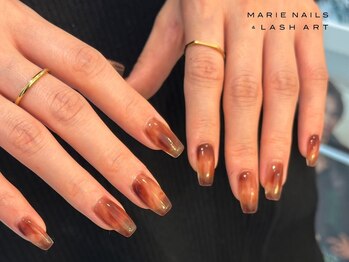 マリー ネイルズアンドラッシュアート モザイクモール港北店(MARIE NAILS & LASH ART)/￥7,700コース　べっこう 1127c