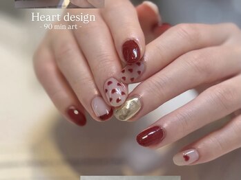 リン 恵比寿(RiN.)/ハートフレンチネイル　akane