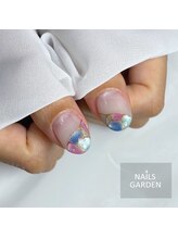 ネイルズガーデン(NAILS GARDEN)/ステンドグラスネイル