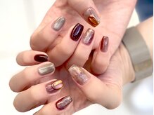 ネイルマジック 仙台一番町店(NAIL MAJIC)/ニュアンスミラーネイル☆
