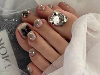 サロン エルヴィー(SALON ELVI.)の写真/【サンダルの季節に向けて準備！オシャレは足元から☆】豊富なストーンパーツもご用意！輝く足元を演出♪