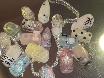 ジェミーネイル エビス(Jemiy nail ebisu)の写真/最先端なトレンドデザインが定額コースに豊富に登場！持ち込みよりお得に♪ trend L course 10480YEN☆