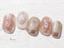 ミラーぷっくりフラワー10505yen